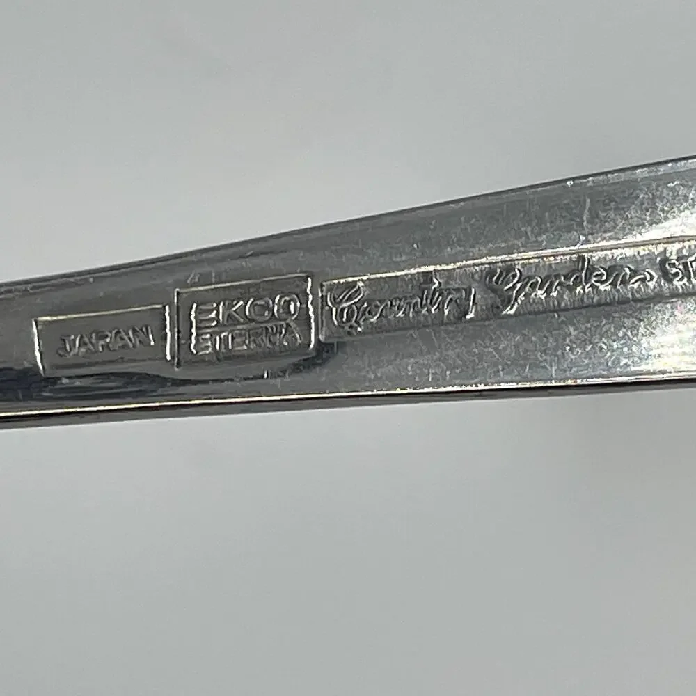Vintage Ekco Eterna Stainless Steel Pierced Cake Pie Server Country Garden